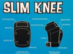 187 - Slim Knee Pad - Black 4 187 - Slim Knee Pad - Black -Impala Sale Store 187 DerbySlimKneeFeatures