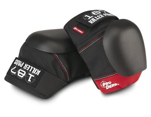 187 - Pro Derby Knee - Black / Red 187 - Pro Derby Knee - Black / Red -Impala Sale Store 187proderby black red