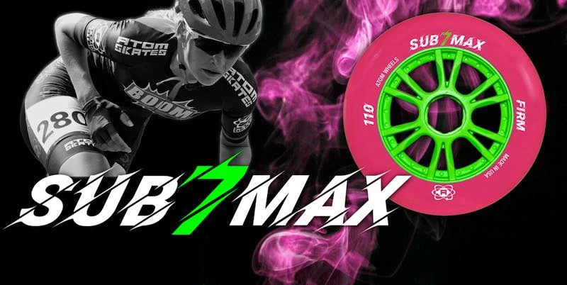 Atom Sub-7 Max - Indoor Race Wheels - 100mm Atom Sub-7 Max - Indoor Race Wheels - 100mm -Impala Sale Store