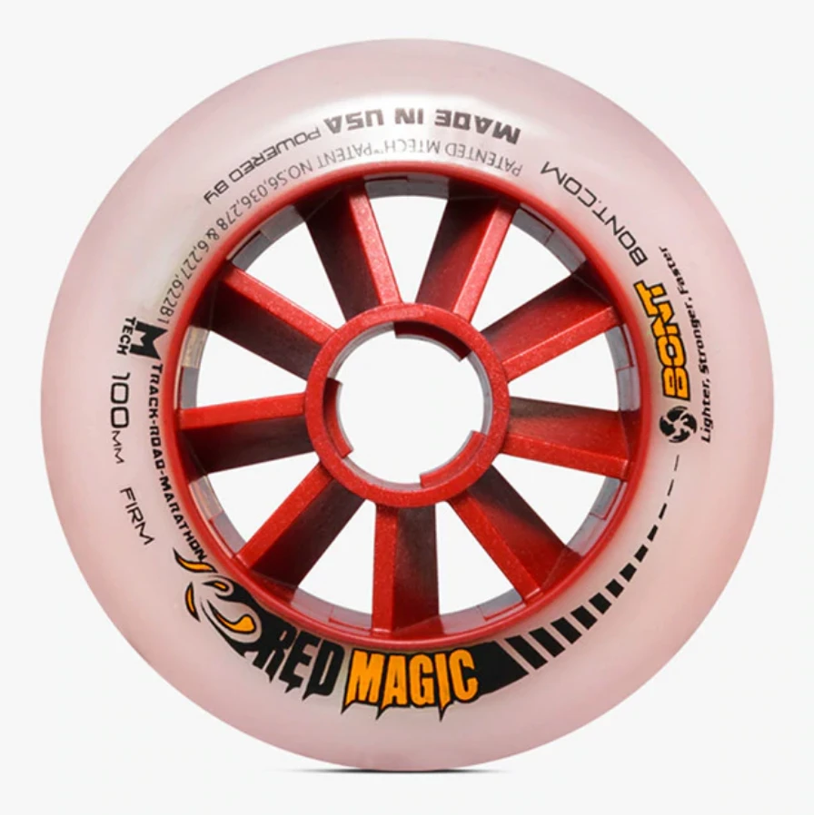 Bont Red Magic Inline Speed Wheel - 100mm Bont Red Magic Inline Speed Wheel - 100mm -Impala Sale Store Bont RedMagic 100mm Firm