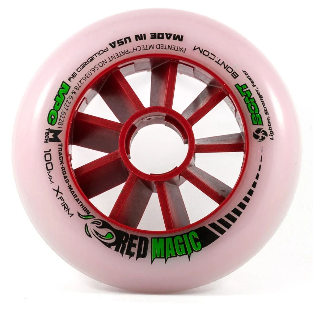 Bont Red Magic Inline Speed Wheel - 100mm Bont Red Magic Inline Speed Wheel - 100mm -Impala Sale Store Bont RedMagic 100mm XFirm