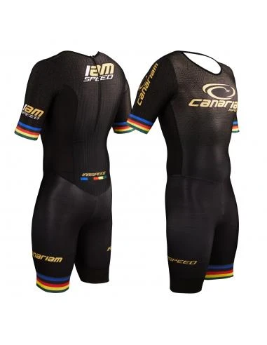Canariam - Aerodynamic Race Skin suit - Gold Canariam - Aerodynamic Race Skin Suit - Gold -Impala Sale Store CanariamSkinsuit gold aerodynamic
