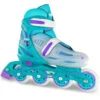 Crazy - 148 Adjustable Inline Skate - Teal Glitter 2 Crazy - 148 Adjustable Inline Skate - Teal Glitter -Impala Sale Store Crazy 148Teal 1