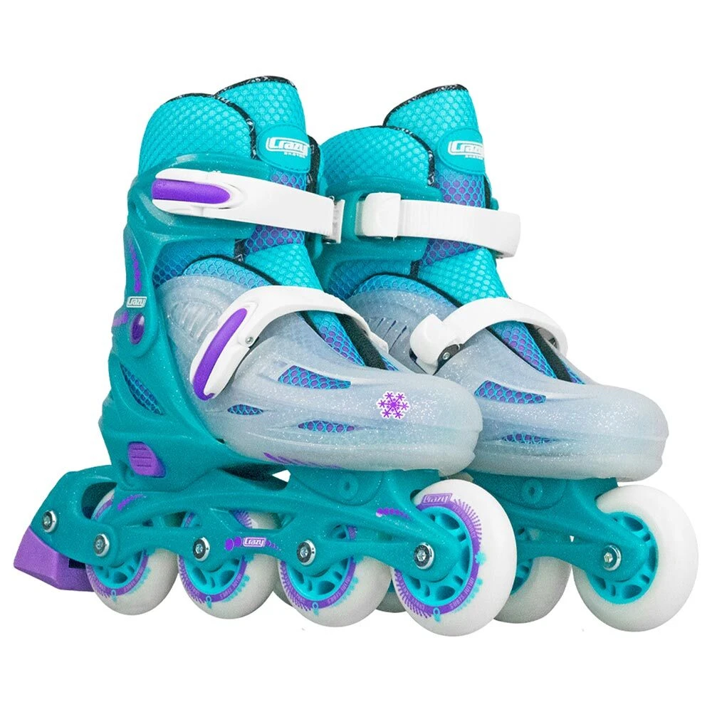 Crazy - 148 Adjustable Inline Skate - Teal Glitter Crazy - 148 Adjustable Inline Skate - Teal Glitter -Impala Sale Store Crazy 148Teal 5