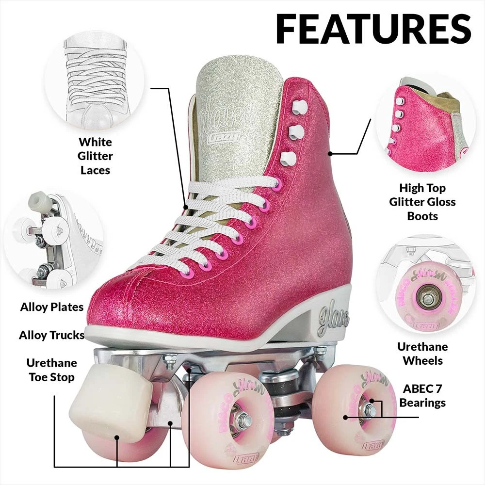 Crazy - Disco Glam - Retro Skates - Pink / Silver Crazy - Disco Glam - Retro Skates - Pink / Silver -Impala Sale Store Crazy DiscoGlam Pink Silver 3