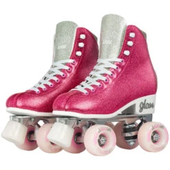 Crazy - Disco Glam - Retro Skates - Pink / Silver 4 Crazy - Disco Glam - Retro Skates - Pink / Silver -Impala Sale Store Crazy DiscoGlam Pink Silver 4