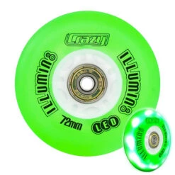 Crazy - Illumin8 Light Up LED Inline Wheel 6 Crazy - Illumin8 Light Up LED Inline Wheel -Impala Sale Store Crazy Illumin8Inline Green