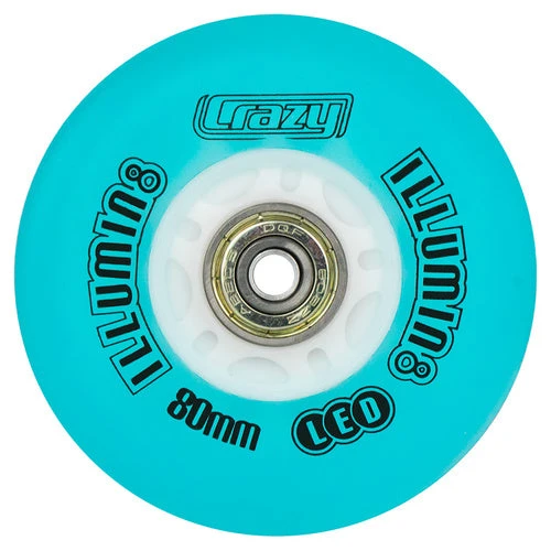Crazy - Illumin8 Light up LED Inline Wheel Crazy - Illumin8 Light Up LED Inline Wheel -Impala Sale Store Crazy IlluminateLEDInline Blue 80mm