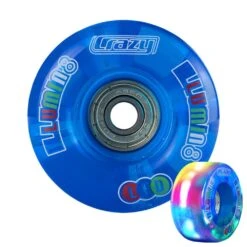Crazy - Illumin8 LED Light Up Wheels (2-Pack) -Impala Sale Store Crazy IlluminateQuad Blue