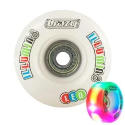 Crazy - Illumin8 LED Light Up Wheels (2-Pack) -Impala Sale Store Crazy IlluminateQuad White