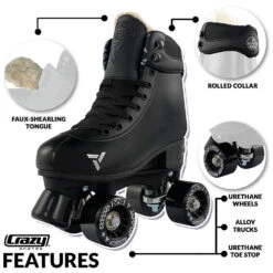 Crazy - Jam Pop Adjustable Quad Skates - Black 5 Crazy - Jam Pop Adjustable Quad Skates - Black -Impala Sale Store Crazy JamPop Black 4