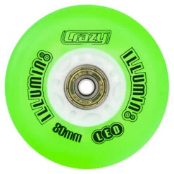 Crazy - Illumin8 Light Up LED Inline Wheel 4 Crazy - Illumin8 Light Up LED Inline Wheel -Impala Sale Store CrazyIlluminateLEDInlineWheel Green 80mm