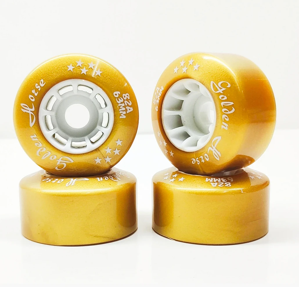 GH - Outdoor Quad Wheels (63mm) - 8 pack GH - Outdoor Quad Wheels (63mm) - 8 Pack -Impala Sale Store GHSkates Outdoor63mmWheel Gold