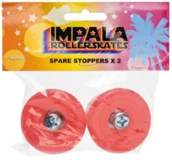Impala - 2 Pack Stoppers - Red / Pink / Aqua / Holographic Glitter / Pastel Yellow / Rose Gold -Impala Sale Store Impala 2PackStoppers Red Main