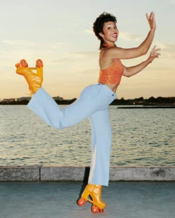 Impala Rollerskates - Marawa High Heeled Skate - Sparkle Orange -Impala Sale Store Impala MarawaHighHeel 6