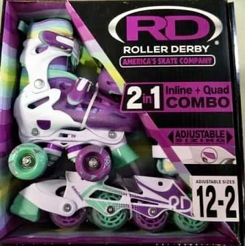 RD - 2 in 1 - Inline or Quad Adjustable Skate (Girls) RD - 2 In 1 - Inline Or Quad Adjustable Skate (Girls) -Impala Sale Store RDAdjustableInline TealPurple