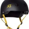 S-One Lifer Helmet - Matte Black With Yellow Straps -Impala Sale Store S One Lifer BlackMatteYellowStrap