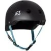 S-One Lifer Helmet - Lit Undialed Black Matte/Light Blue Straps (AUS/NZ Certified) -Impala Sale Store S OneLiferLit BlackLightBlue
