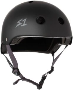 S-One Lifer Helmet - Matte Black With Grey Straps (AUS/NZ Certified)