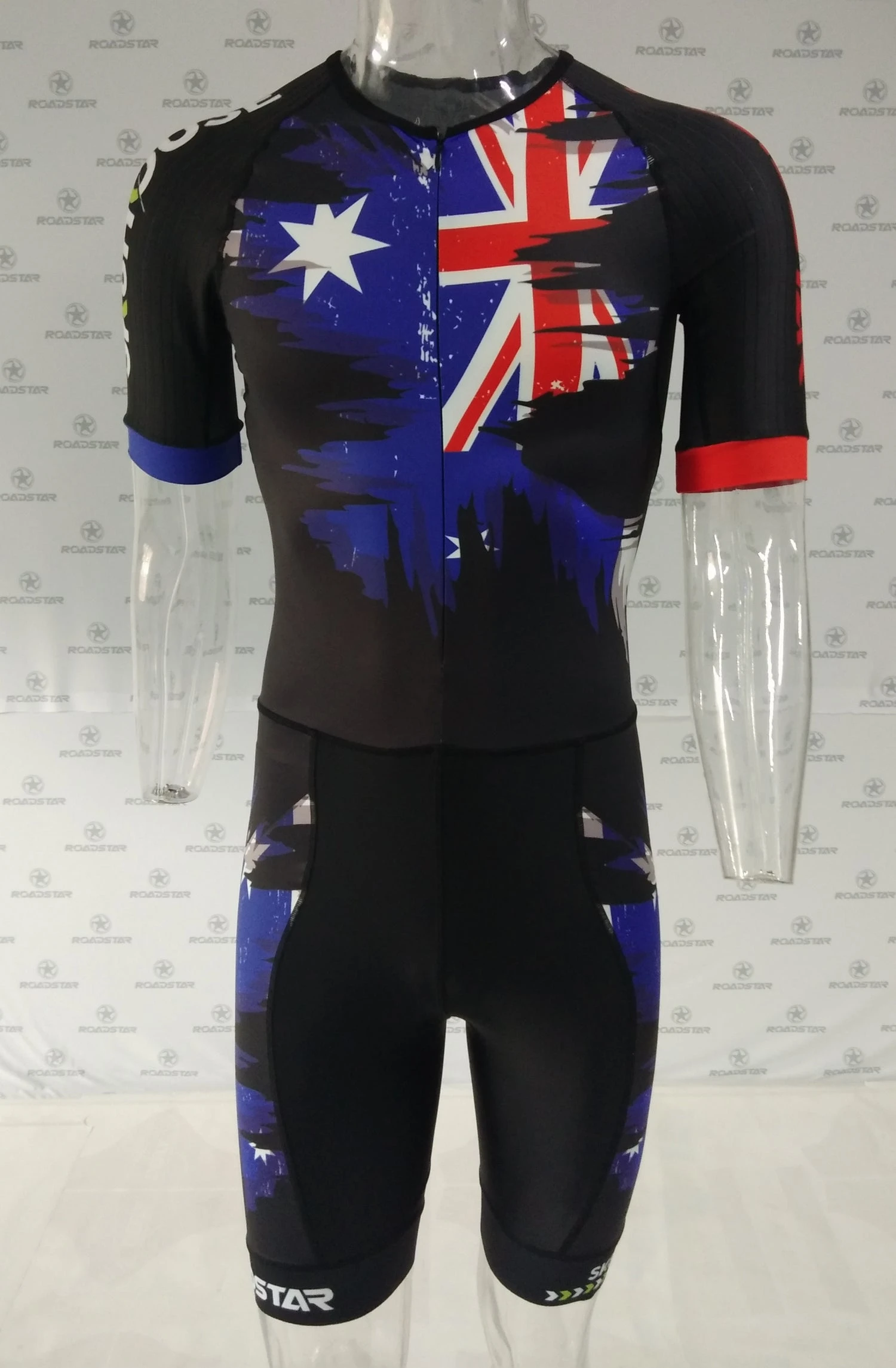 Sk8House - AUS Flag Design - Pro Aero Skin Suit Sk8House - AUS Flag Design - Pro Aero Skin Suit -Impala Sale Store Sk8House AUSFlagSkinsuit actual3