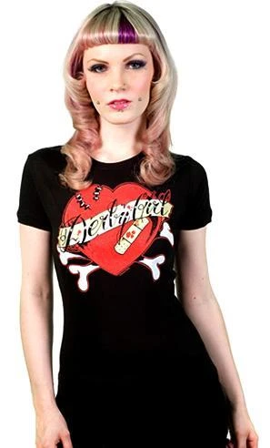 Sourpuss Bruised Heart - Short Sleeve Tee Sourpuss Bruised Heart - Short Sleeve Tee -Impala Sale Store SourpussBruisedHeartT Shirt