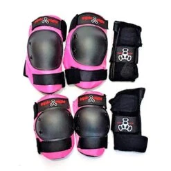 Triple Eight - Junior Protection Tri-Pack (Pink) -Impala Sale Store Triple 8 jr pink pad set 1